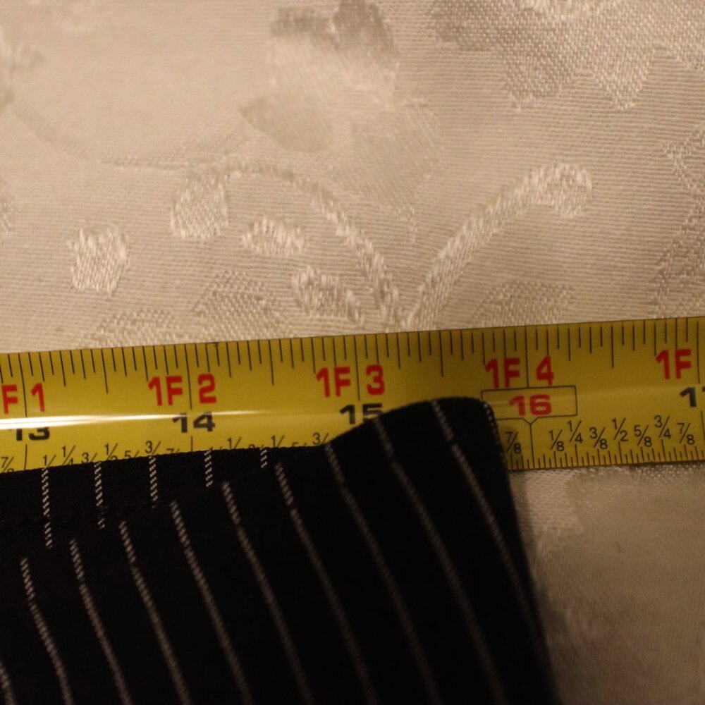 Who What Wear Pinstripe cropped stretch jet black white 14/27 inseam pant New - Picture 7 of 11